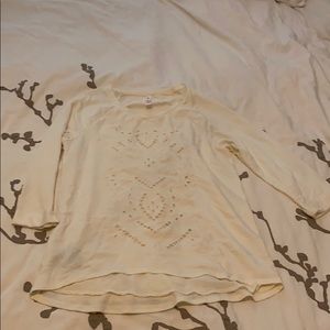 Embroidered lace front tunic